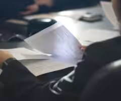 lawyer reviewing documents