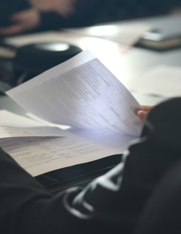 lawyer reviewing documents