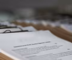 close up image of a document on a clipboard