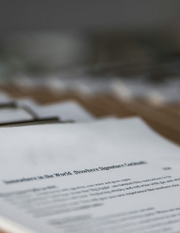 close up image of a document on a clipboard