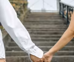 couple holding hands
