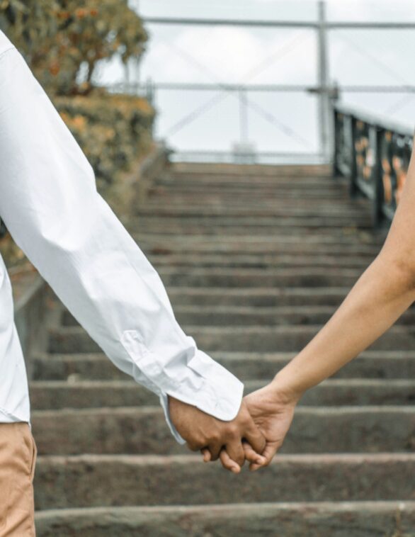 couple holding hands