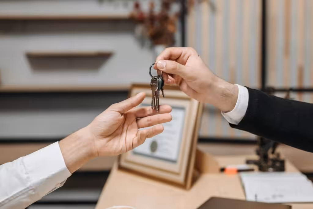 handing over keys