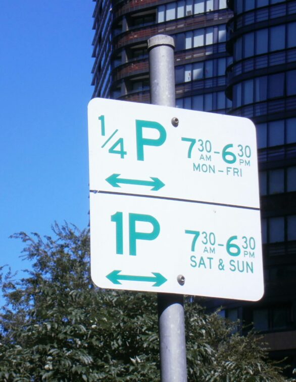 parking sign in daylight